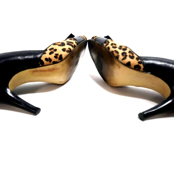 Franco Sarto Leopard Print Heel Open Toe 6M - Picture 6 of 6